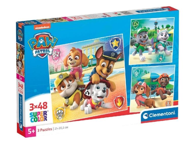 Clementoni Super Color 3in1 Puzzel Paw Patrol 3x48 Stukjes