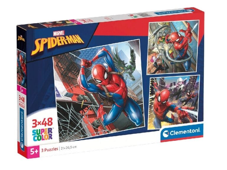 Clementoni Super Color 3in1 Puzzel Spiderman 3x48 Stukjes