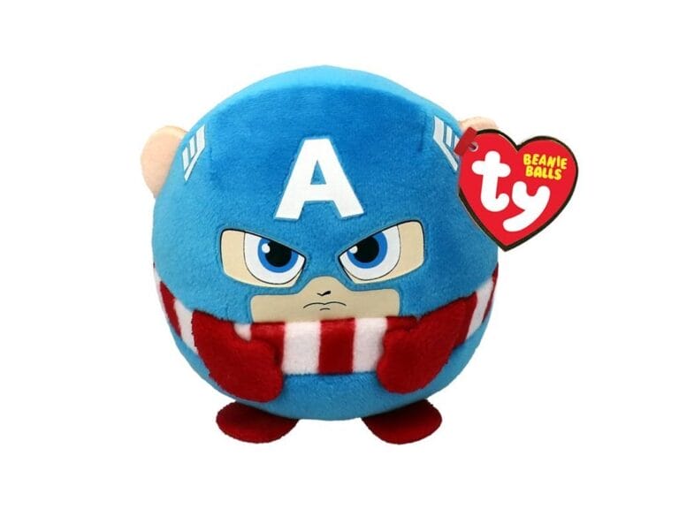 TY Beanie Balls Marvel Knuffel Captain America 10 cm