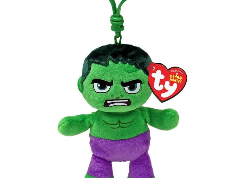 TY Beanie Babies Clip Marvel Knuffel Hulk 12 cm