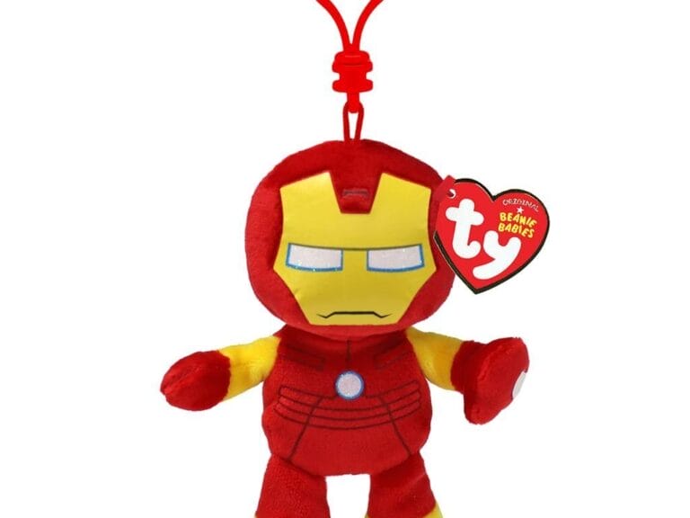 TY Beanie Babies Clip Marvel Knuffel Iron Man 12 cm