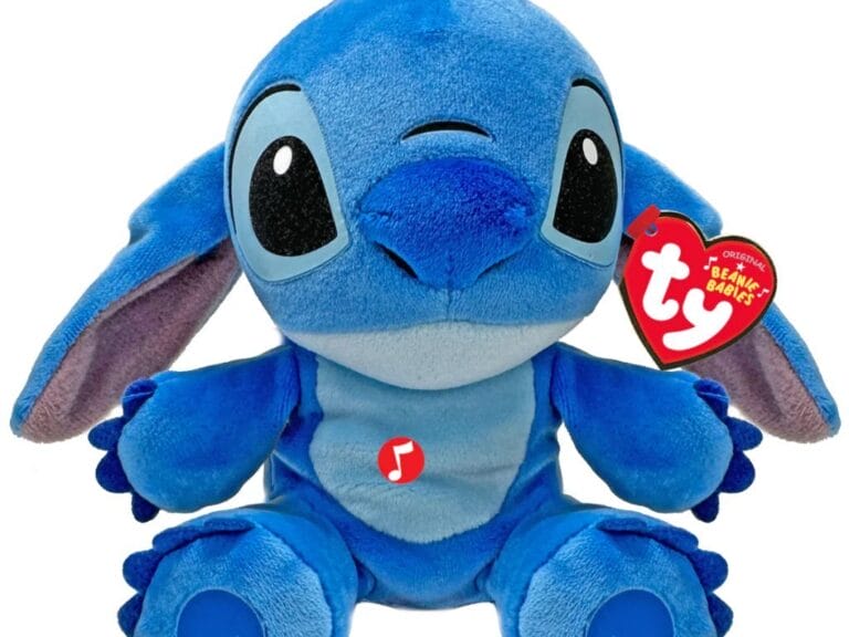 TY Beanie Babies Disney Knuffel Stitch 15 cm + Geluid