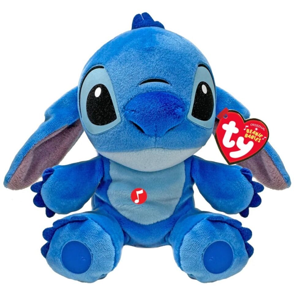 TY Beanie Babies Disney Knuffel Stitch 15 cm + Geluid