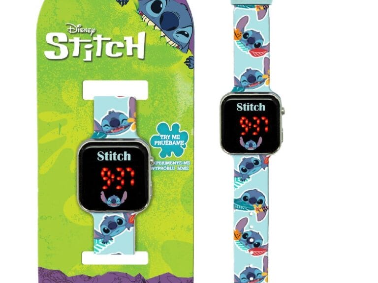 Disney Stitch LED Horloge Blauw