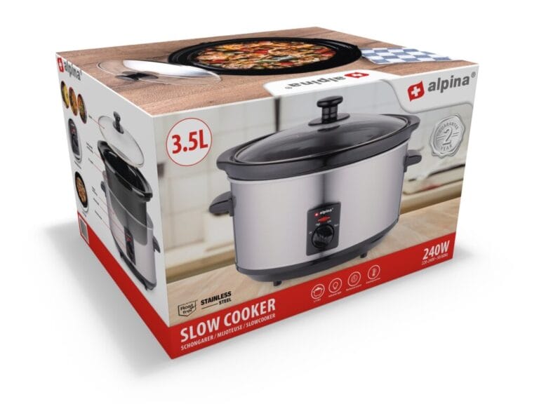 Alpina Slowcooker 3.5L 240W RVS/Zwart