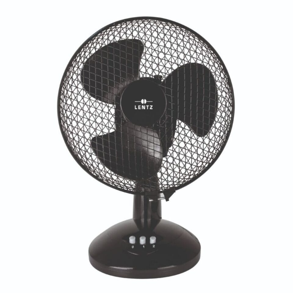 Lentz Tafelventilator 23 cm Zwart