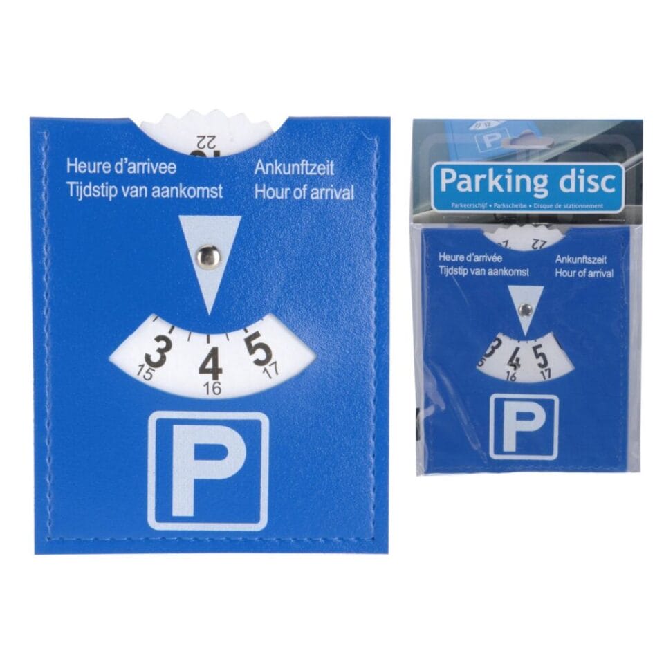 Parkeerschijf 11x15 cm Blauw