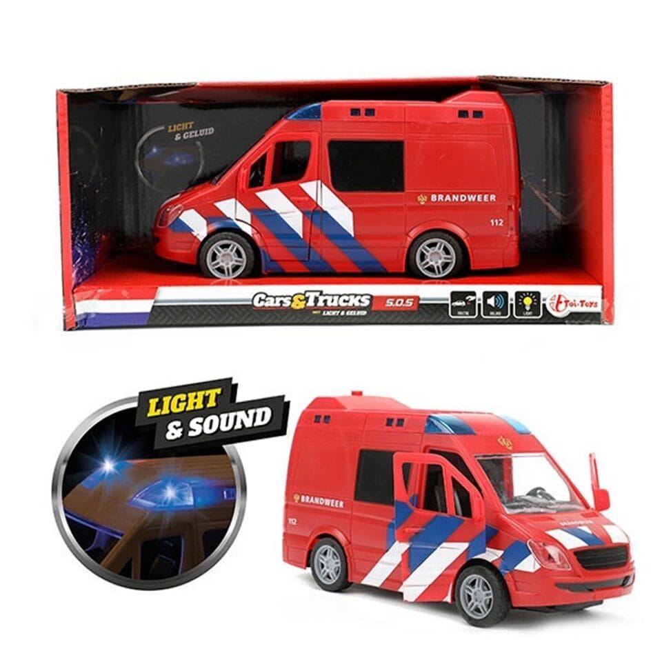 Toi-Toys Cars & Trucks Brandweerwagen + Licht + Geluid