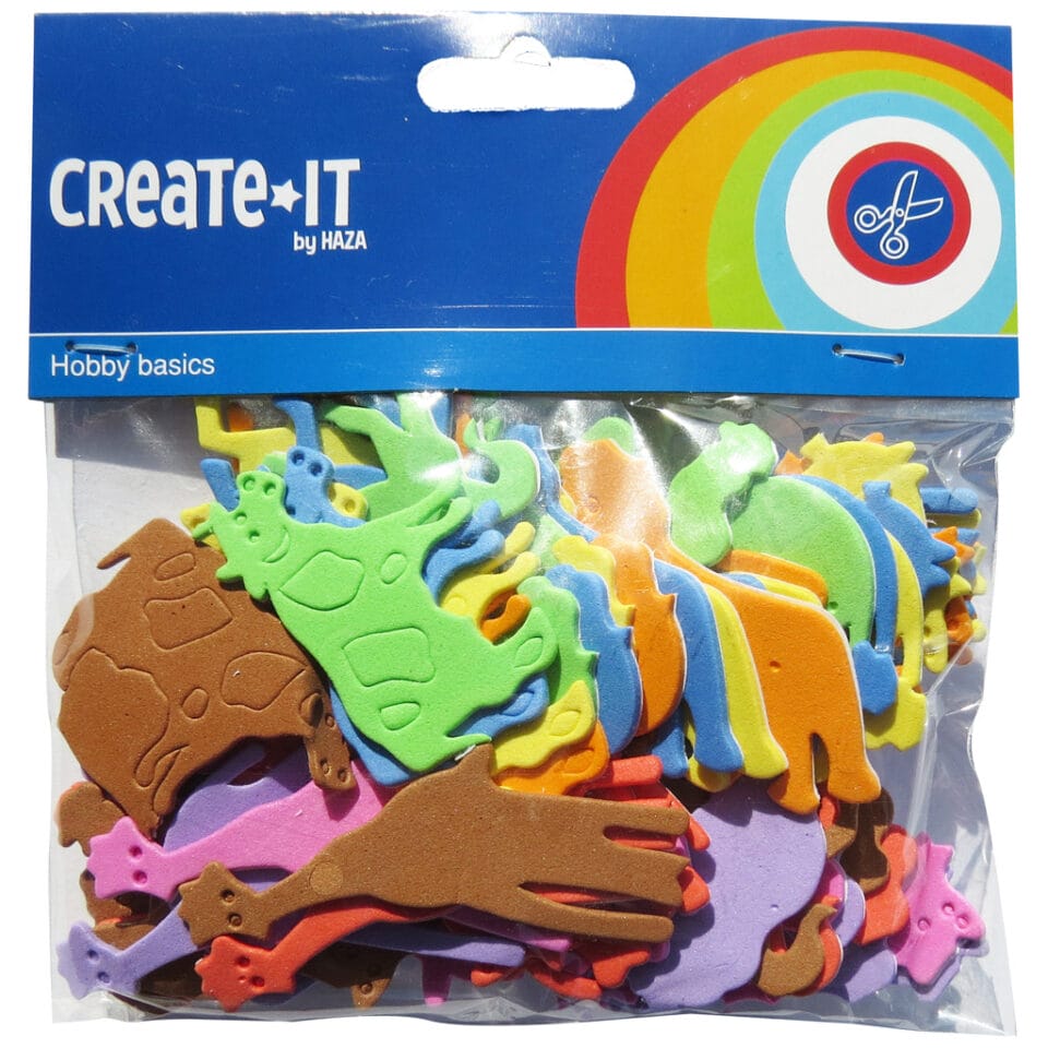 Create IT Hobbyset Foam Dieren 64 Stuks