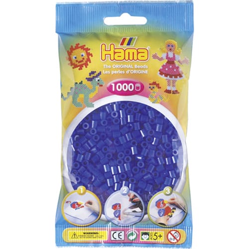 Hama Strijkkralen Hama 1000 Stuks Blauw Neon