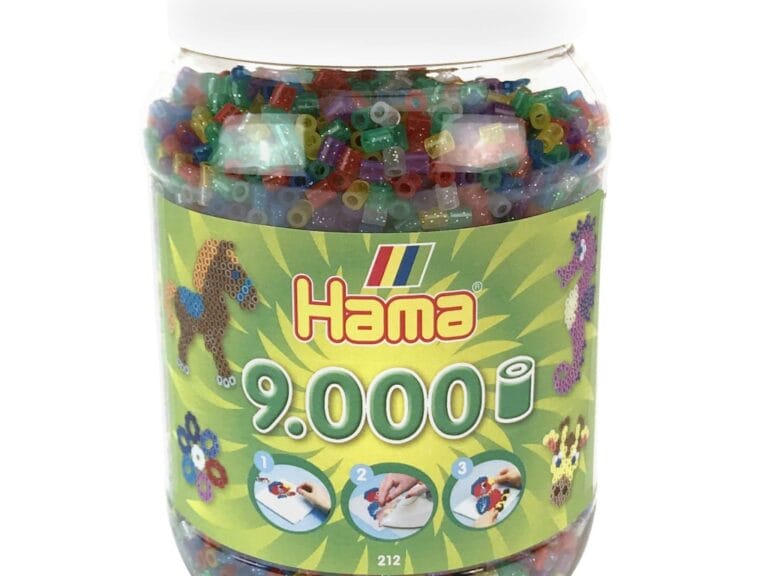 Hama Strijkkralen Glitter in Pot 9000 Stuks