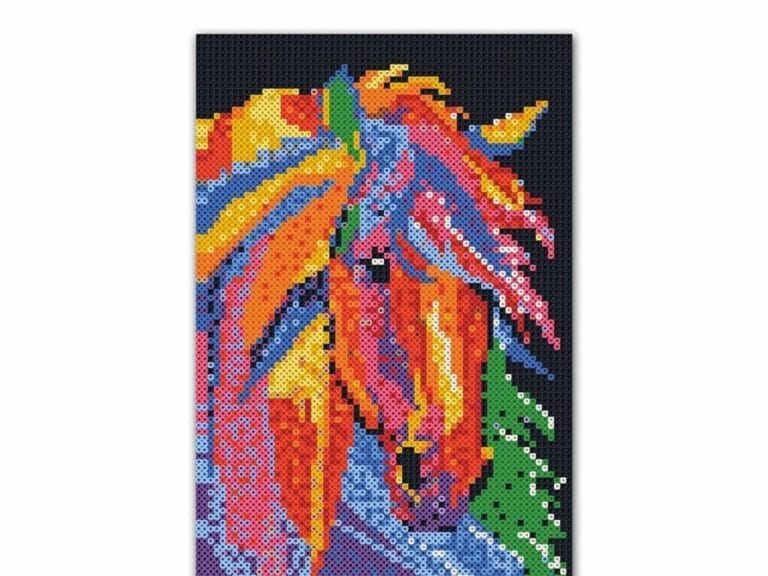 SES Creative Beedz Art Strijkkralen Paard Fantasie 45.5x30 cm 7000 Stuks