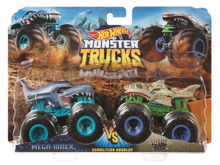 Mattel Hot Wheels Monster Trucks Mega Wrex en Leopard Shark Assorti