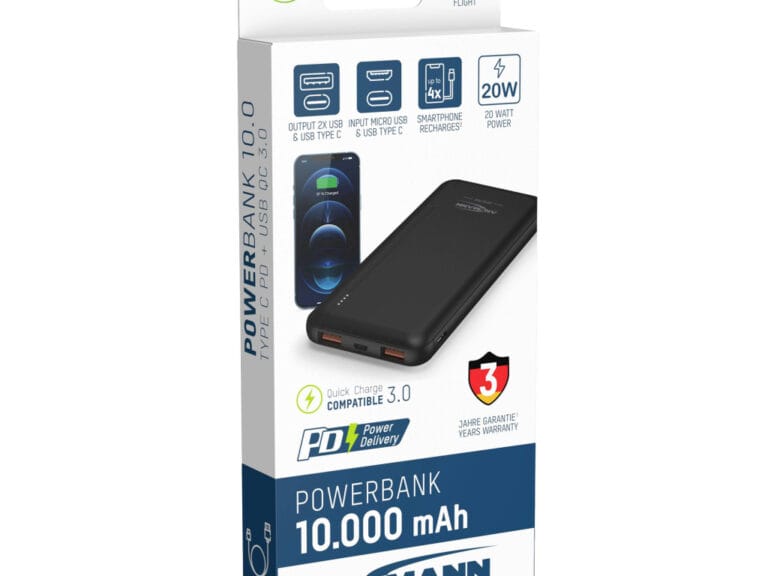 Ansmann Powerbank USB-C 10.000 mAh Zwart