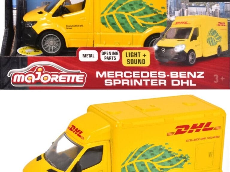 Majorette Grand Series Mercedes-Benz Sprinter DHL Metaal Licht en Geluid 12