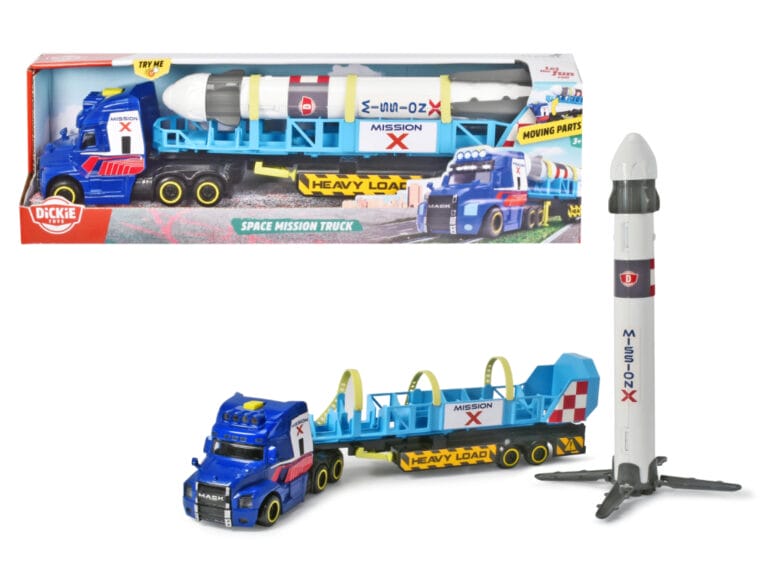 Dickie Toys Vrachtwagen met Oplegger + Raket