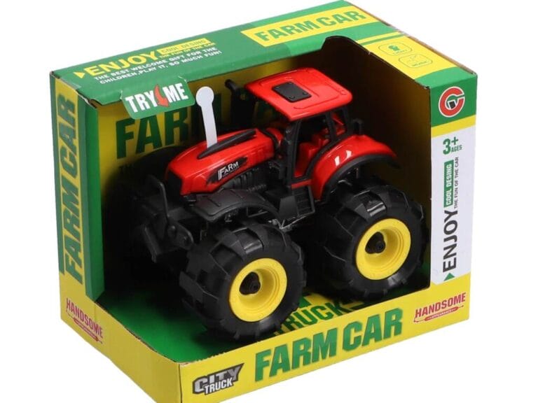 Tractor 15 cm + Licht en Geluid Rood/Zwart