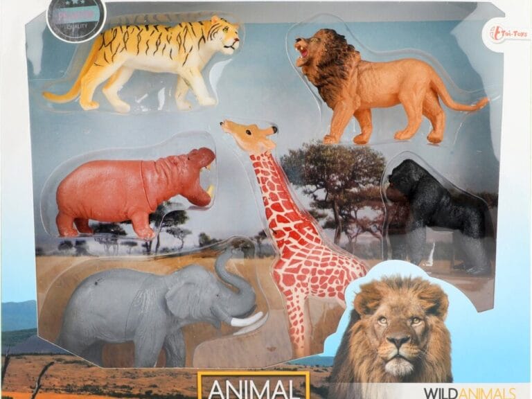 Animal World Wilde Dieren Olifant/Leeuw/Tijger/Gorilla/Giraffe/Nijlpaard