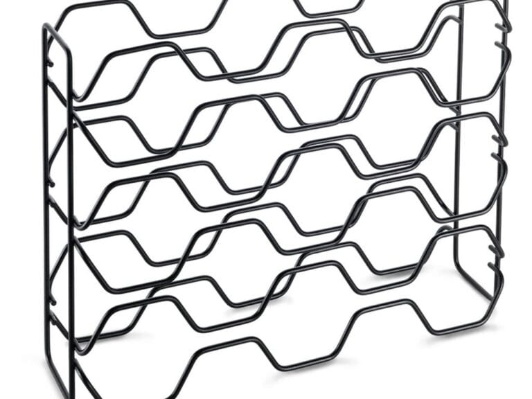 Metaltex Wijnrek Hexagon voor 15 Flessen 43x12x34 Zwart