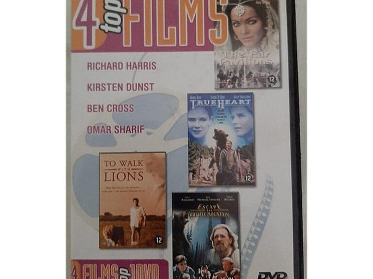 DVD 4 Top Films To Walk With Lions/True Heart/Far Pavillions/Escape To Grizzly Mountain