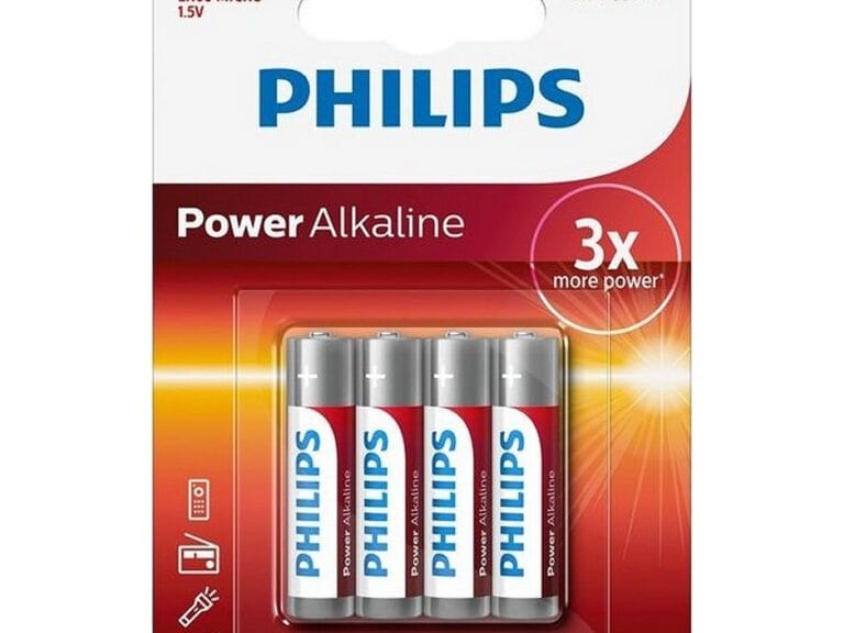 Philips AAA Alkaline Batterijen 4 Stuks