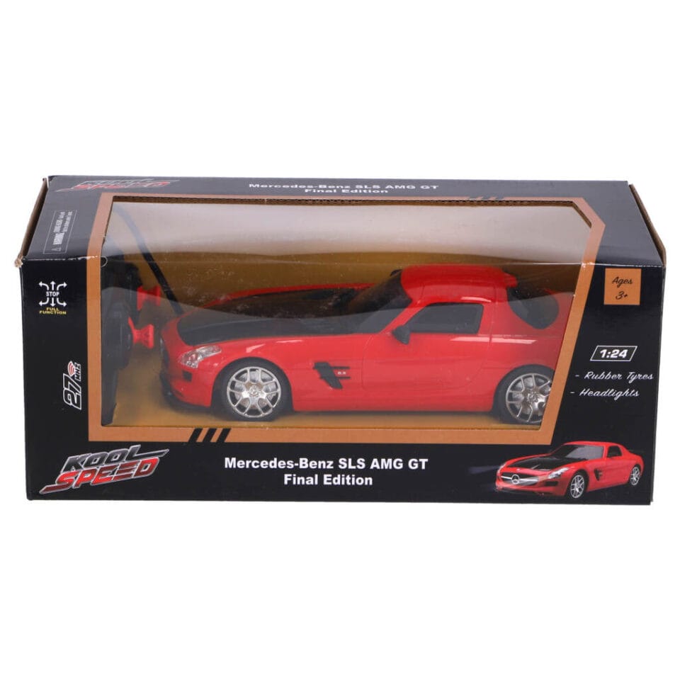 RC Mercedes-Benz SLS AMG GT Final Edition 1:24 + Licht Zwart/Rood