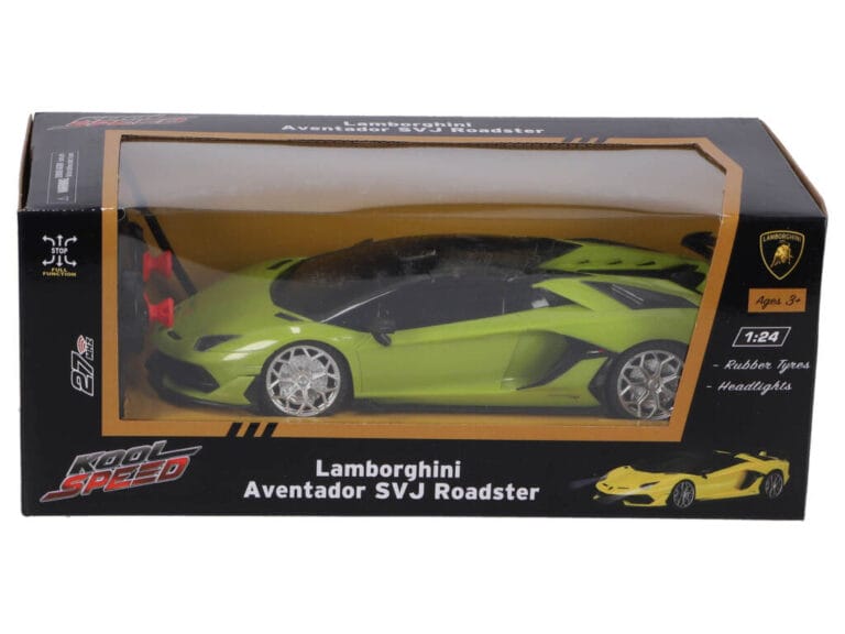 RC Lamborghini Aventador SVJ Roadster 1:24 + Licht Neon Groen