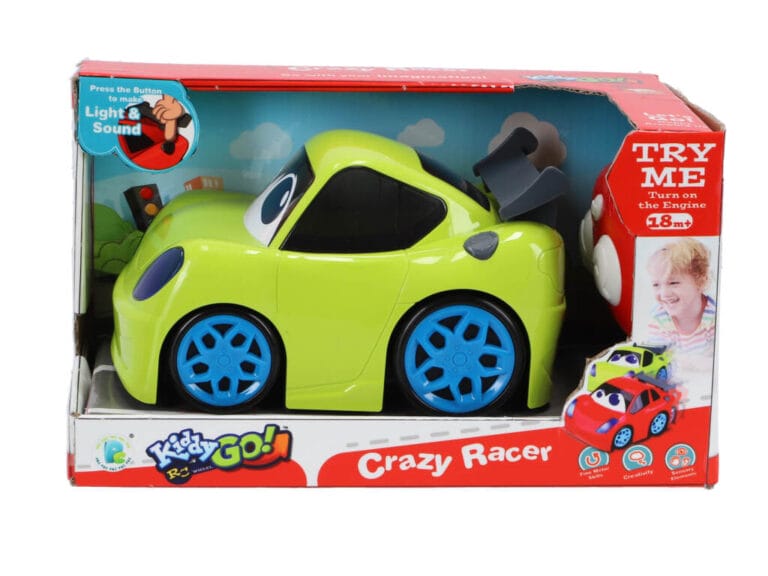 Kiddygo RC Crazy Racer Sport Auto 19 cm + Licht en Geluid Geel