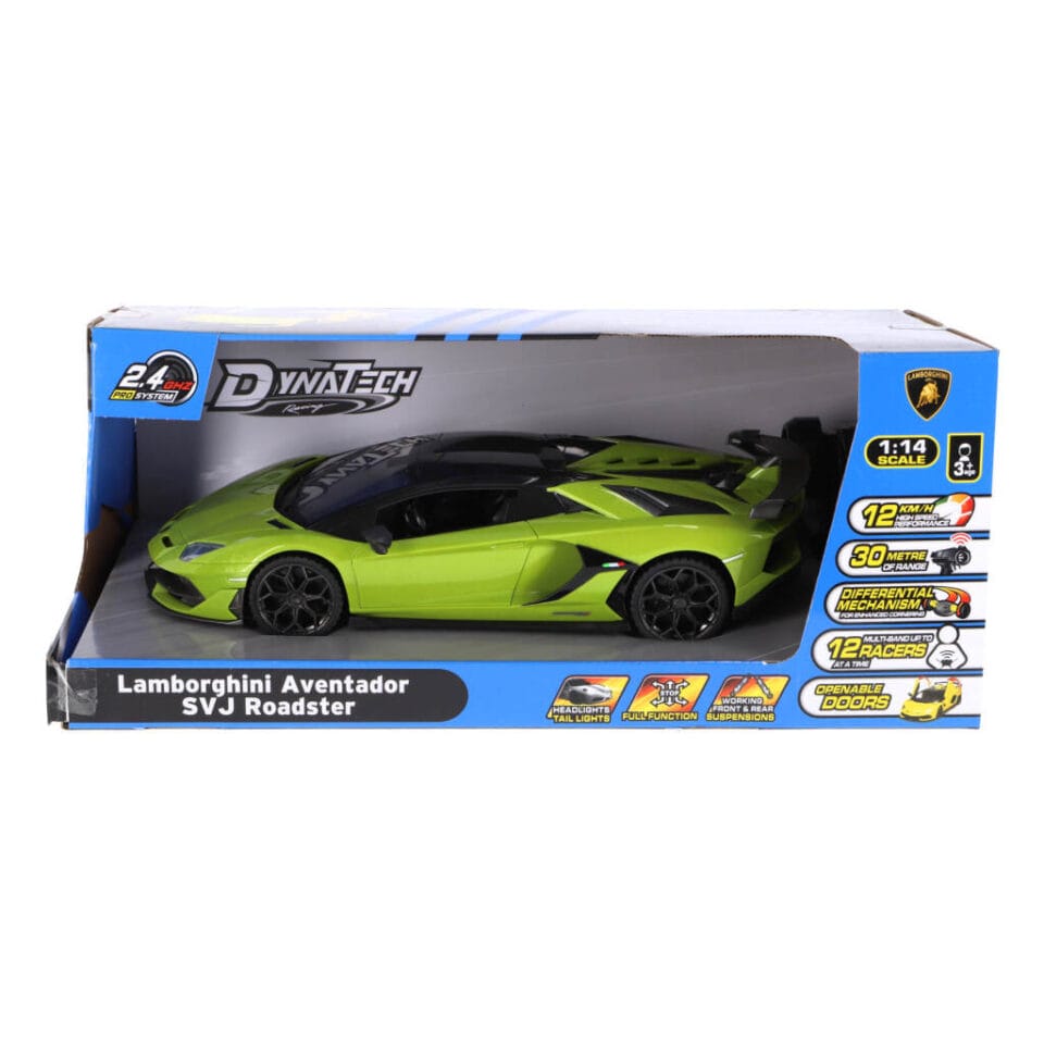 RC Lamborghini Aventador 1:14 + Licht Neon Groen