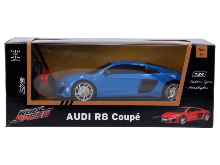 RC Audi R8 V10 Coupé 1:24 + Licht Blauw