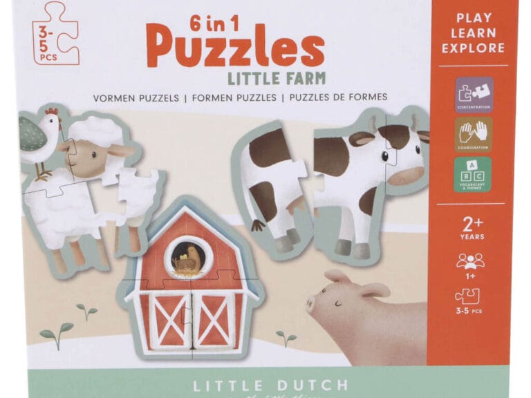 Little Dutch Farm 6in1 Puzzel 3-5 Stukjes