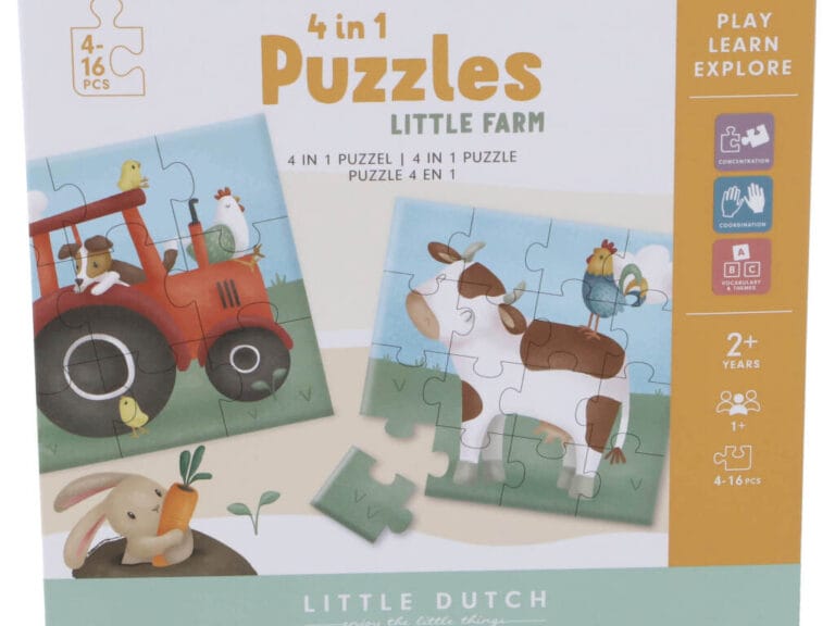 Tiamo Little Farm 4 In 1 Puzzel