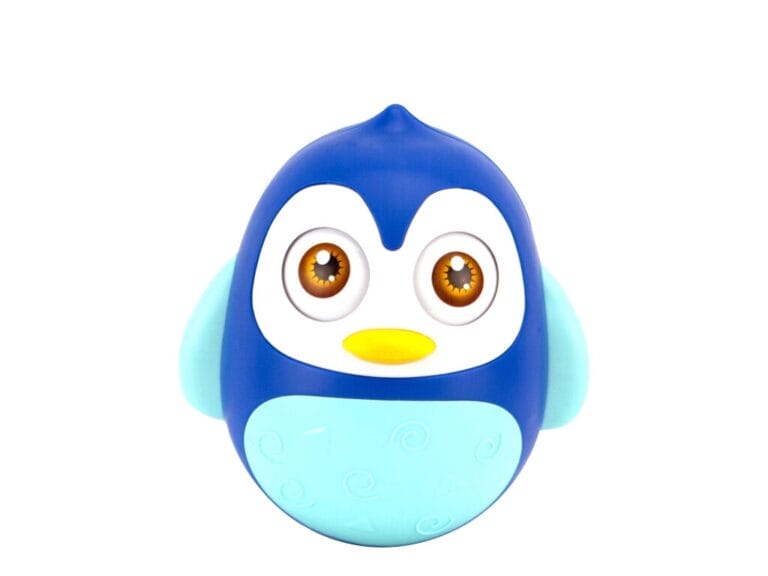 Happy World Pinguïn Tuimelaar + Geluid Blauw