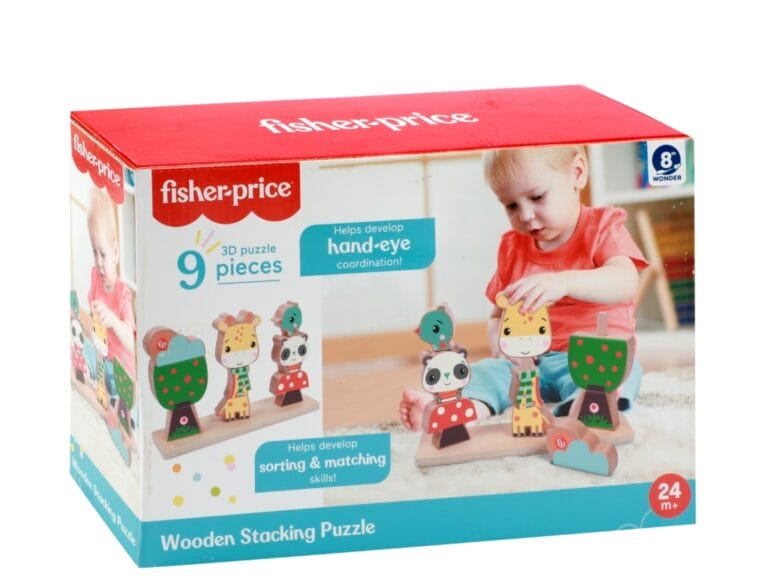 Fisher Price 3D Houten Stapelpuzzel 9 Stukjes