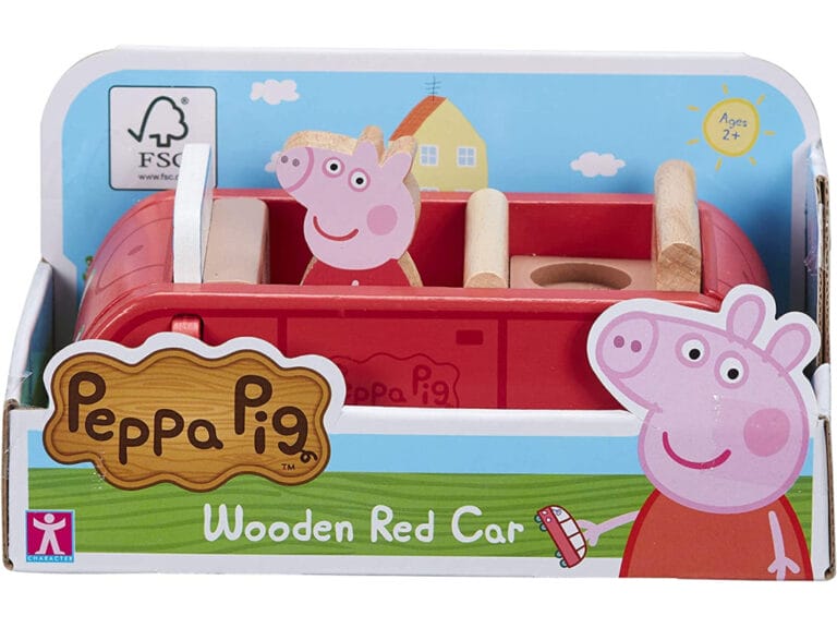 Peppa Pig Houten Auto + Peppa Pig Figuur