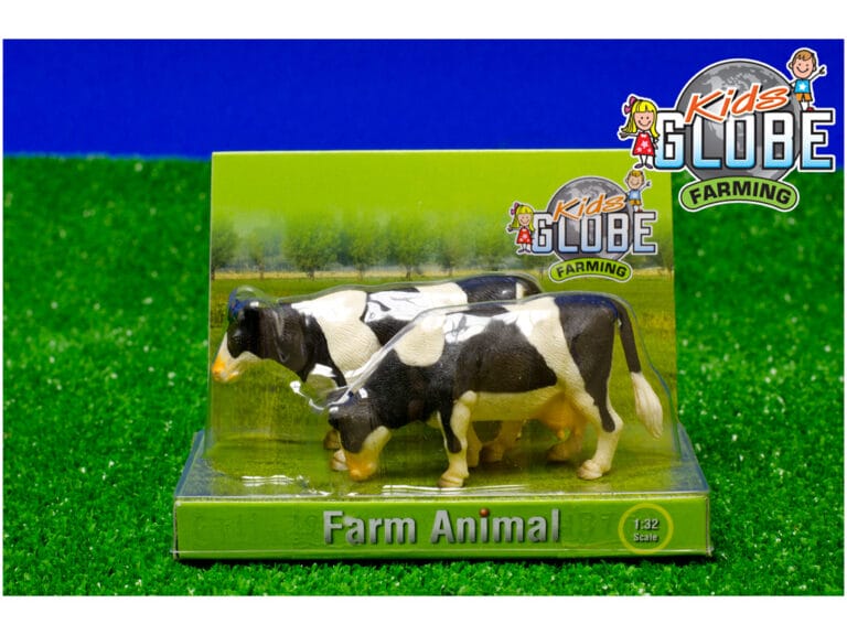 Kids Globe Farming Koeien Zwart/Wit 2 Stuks 1:32