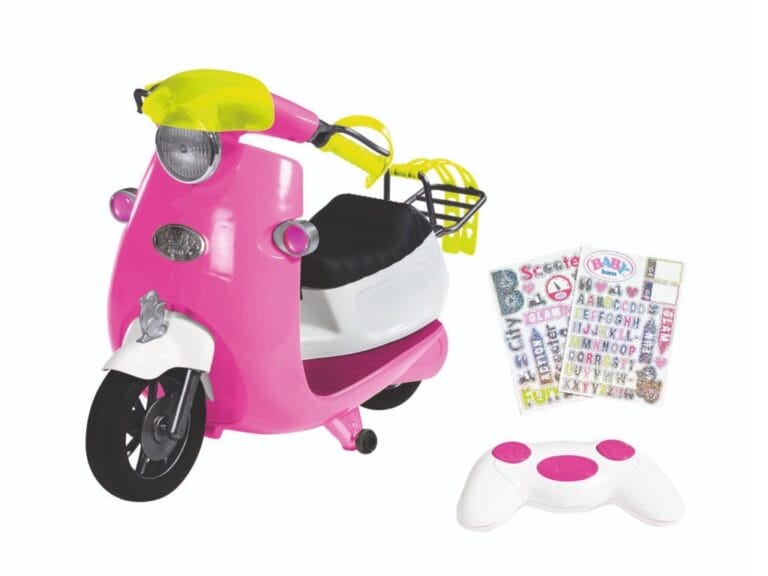 Baby Born City Glam RC Scooter + Stickers + Licht