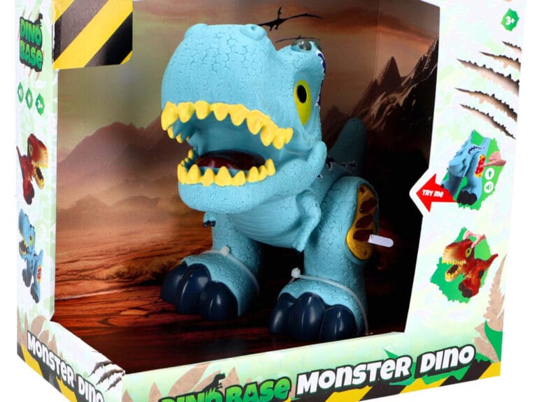 Dinobase Dino + Licht en Geluid Blauw