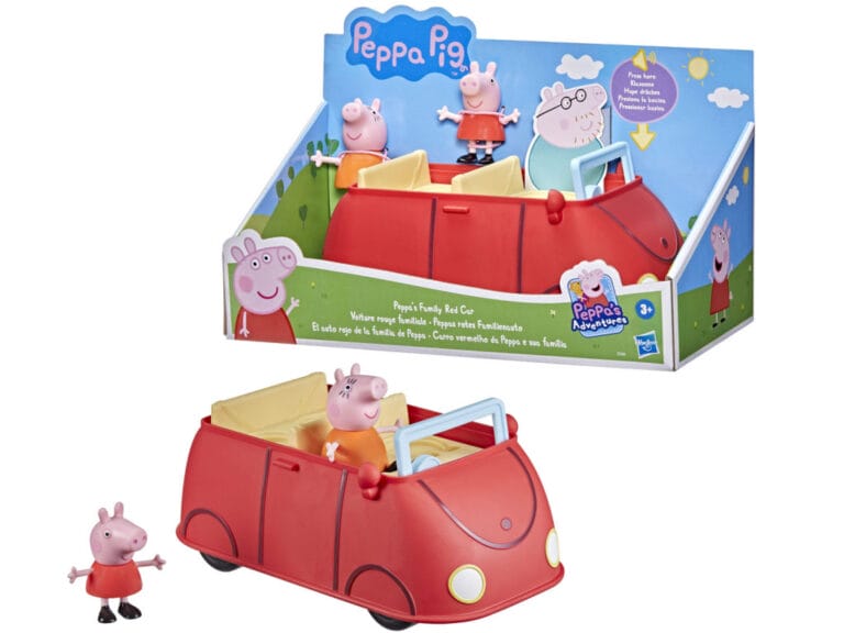 Peppa Family Rode Familie Auto