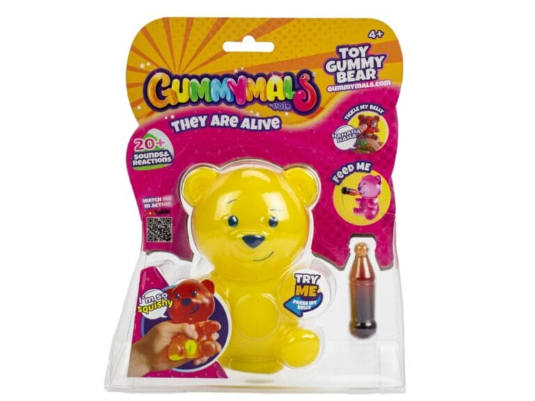 Jiggly Pets Gummymals Gummy Bear 12 cm + Licht en Geluid Geel