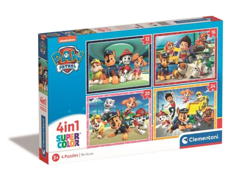 Clementoni Supercolor 4in1 Puzzel Paw Patrol 12-24 Stukjes