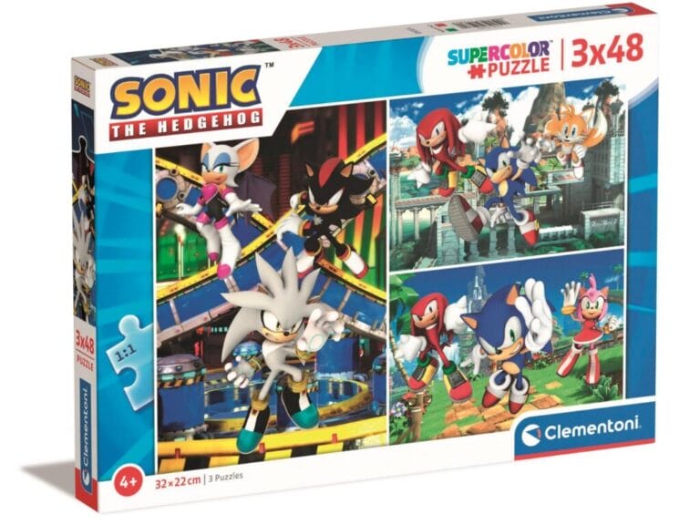 Clementoni Supercolor Puzzel Sonic 3x48 Stukjes