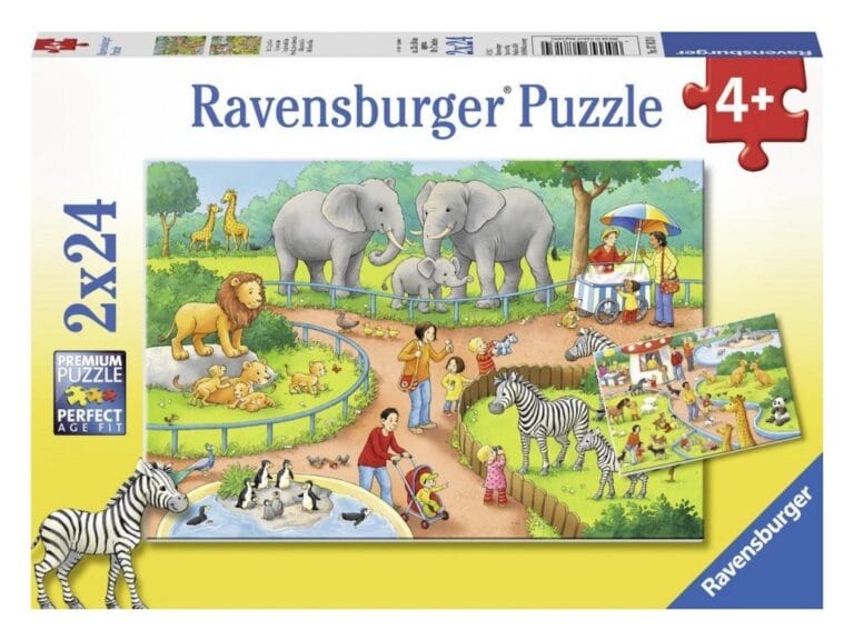 Ravensburger Puzzel Dag in de Dierentuin 2x24 Stukjes