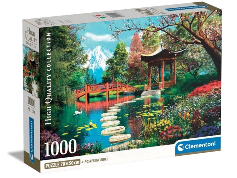 Clementoni High Quality Collection Puzzel + Poster Tuinen van Fuji 1000 Stukjes