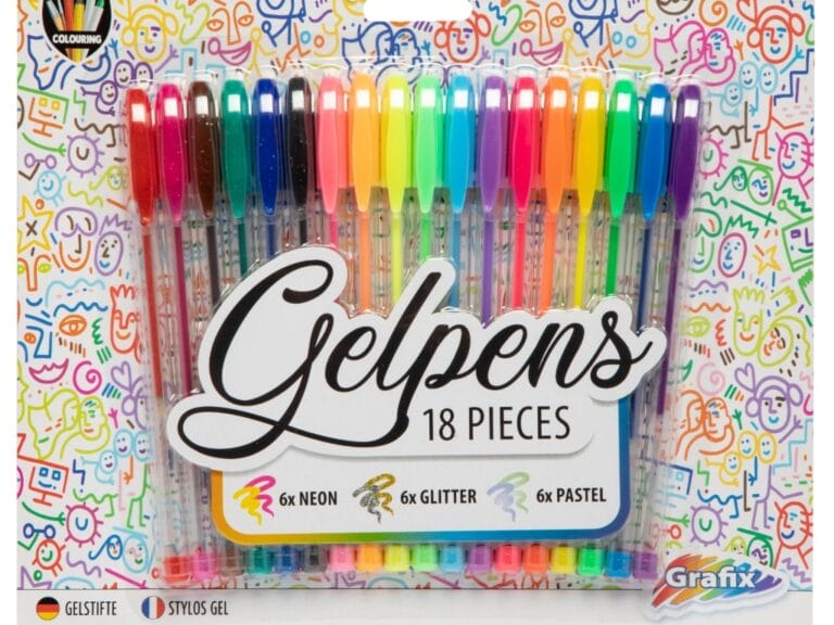 Grafix Gelpennen 18 Stuks Neon/Glitter/Pastel