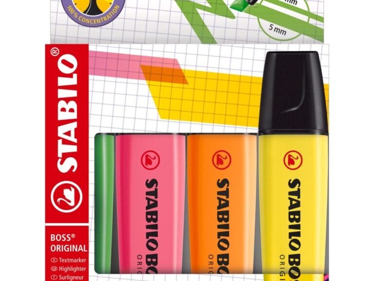 Stabilo Boss Original Markeerstiften 4 Stuks