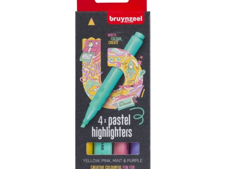 Bruynzeel Markeerstiften Pastel Kleuren 4 Stuks