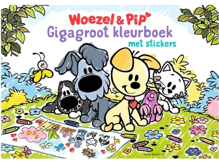 Woezel en Pip Gigagroot Kleurboek met Stickers