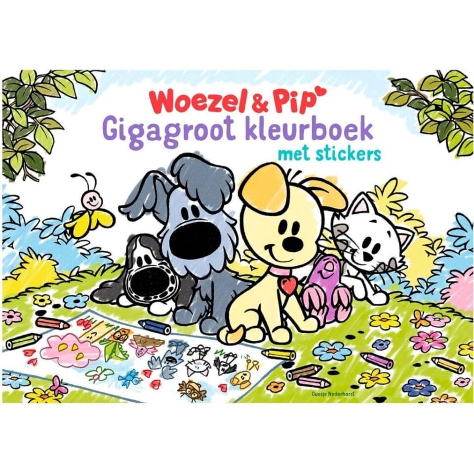 Woezel en Pip Gigagroot Kleurboek met Stickers