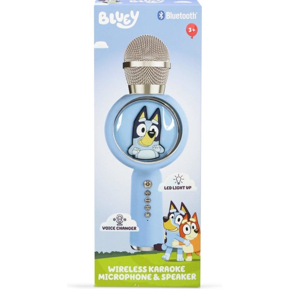 Bluey Karaoke Microfoon + Licht en Geluid Blauw